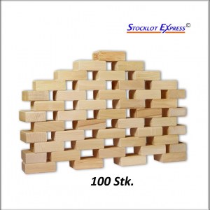 Briques en bois, kit de 100pcs au Format XXL; Promotion Avantage