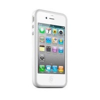 Lot de Bumper Blanc boutons métalliques- coque de contour pour iPhone 4 - 4S