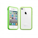 Lot de Bumper Vert boutons métalliques- coque de contour pour iPhone 4 - 4S