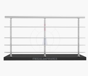 Garde Corps en Aluminium Gamme GUISE Couleur Inox
