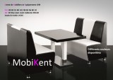 Banquette bicolore pour restaurant