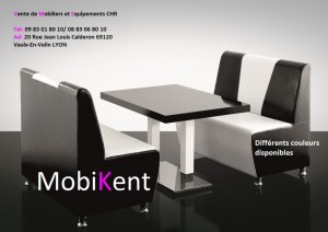Banquette bicolore pour restaurant