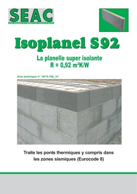 Planelles SEAC ISOPLANEL S 5X16X50 R=0,92