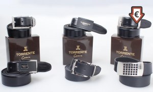 CEINTURES EN CUIR HOMME REVERSIBLE NOIR ET MARRON TORRENTE COUTURE