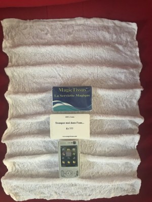 Serviettes compressées en coton