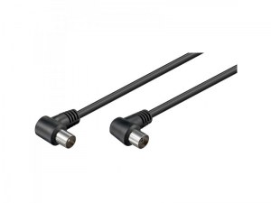 Cordon antenne coudé M / F - Noir- 1.50 m