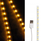 Lot de 45 Bande autocollante LED 30 cm avec USB blanc 80 lumen