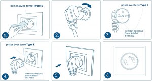 Lot de 100 caches prises française