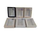 6 Cadres bois avec passe partout 13 x 18 cm et 10 x 15 cm