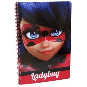 Lot 20 cahiers grand format A4 Miraculous Ladybug 31CM