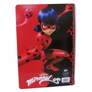 Lot 20 cahiers grand format A4 Miraculous Ladybug 31CM