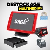 Pack Caisse Enregistreuse Tactile Saga SGS-150-RT tous commerces Avec Logiciel NF 525