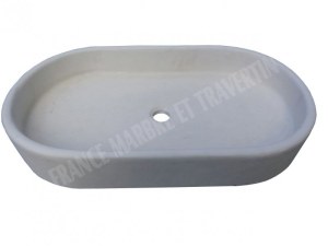 Calcaire Limestone Ovale Vasque 70x40 cm