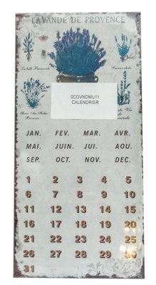 Calendrier perpétuel en métal.