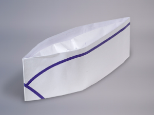 Boite de 100 calots en papier liseret bleu