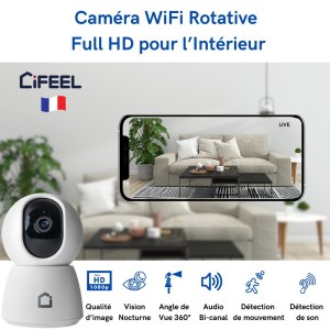 Liquidation Caméra de Surveillance WiFi rotative “Golf” – 285 unités – surveillance int...