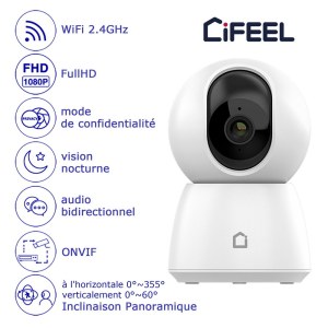 Liquidation Caméra de Surveillance WiFi rotative “Golf” – 285 unités – surveillance int...