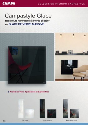 Brade fin de stock radiateurs électrique à inertie haut de gamme Campa Intuis