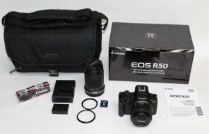 Canon EOS R50 Mirrorless Camera w 18-45mm & 55-210mm Lenses (Black)
