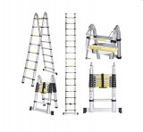Échelle Télescopique en Aluminium Pliante Argenté 5.8M KRAFTMULLER