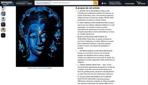 Lot de 22 toiles Bouddha artisanales – Bleu & Blanc – 100×70 cm – Neuves