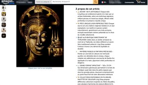 DÉSTOCKAGE PRO – Toile Bouddha artisanale 100×70 cm – Or Pur – Feuille d’or – Neuve