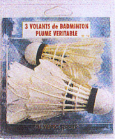 3 VOLANTS DE BADMINTON PLUME
