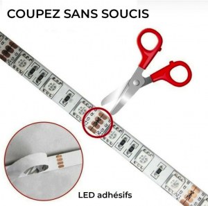 Ruban LED Bleutooth 10M Bande LED 5050 RGB Étanche,Contrôlé par une application