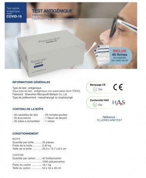 Test Rapide Antigénique COVID19 - Fluorecare