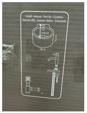 Lavabo-Fontaine de toilette en céramique set complet, Lavabo