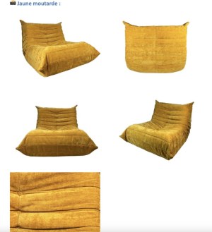 Fauteuils compressé dans le style Togo