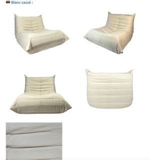 Fauteuils compressé dans le style Togo