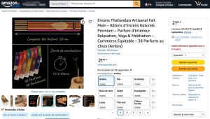 Encens thaïlandais 100 bâtons – Neuf – Prix public 21,90 € / Prix pro 7,66 €