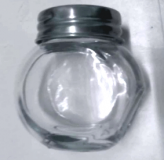 144 Pots en verre avec couvercle métal- 5,3\5cm - 0,35euros pièce