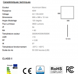 DALLE LED 60 X 60 GARANTIE 5 ANS