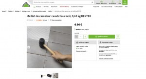 DESTOCKAGE EXCLUSIFMaillet de carreleur caoutchouc DEXTER