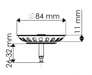 Plomberie - Lot Panier de Bonde pour évier de cuisine