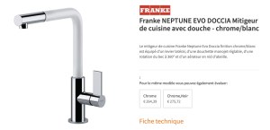 DESTOCKAGE EXCLUSIF LOT DE MITIGEUR CUISINE FRANKE