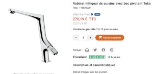 DESTOCKAGE EXCLUSIF LOT DE MITIGEUR CUISINE TEKA