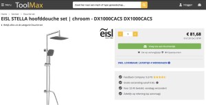 Destockage lots de colonne de douche SCHUTTE neuf