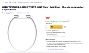 Destockage ABATTANT WC SCHUTTE neuf