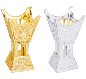 Brûleur d’Encens Doré/argenté – Élégance & Ambiance Apaisante