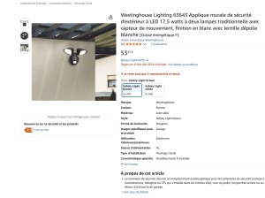 Westinghouse 63643 - Projecteur extérieur avec détecteur 2xLED/8,75W/230V IP44