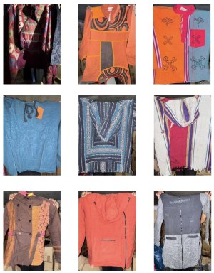 Grossiste vêtements style bohème Népal – vestes hiver, pantalons été – liquidation bout...