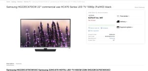 Lot de 180 écrans Samsung HG22EC470CW – 22 pouces – Occasion