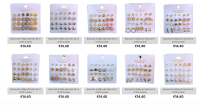 Lot de 4320 boucles d'oreilles fantaisie (0.10€ pièce)
