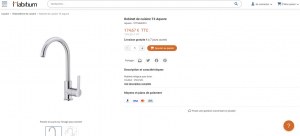 DESTOCKAGE EXCLUSIF Robinet de cuisine T3 Aquore