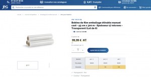 DESTOCKAGE EXCLUSIF Film étirable transparent en 17 Microns 500 x 300 M