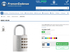 DESTOCKAGE EXCLUSIF  Lot de Cadenas ABUS
