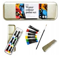 Coffret aquarelle 6 couleurs, pinceaux inclus
